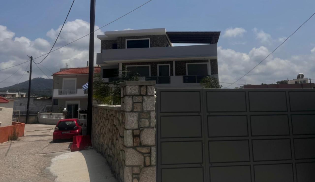Odyssea Top View & Hot Jacuzzi Front Beach Kremasti  Exterior photo