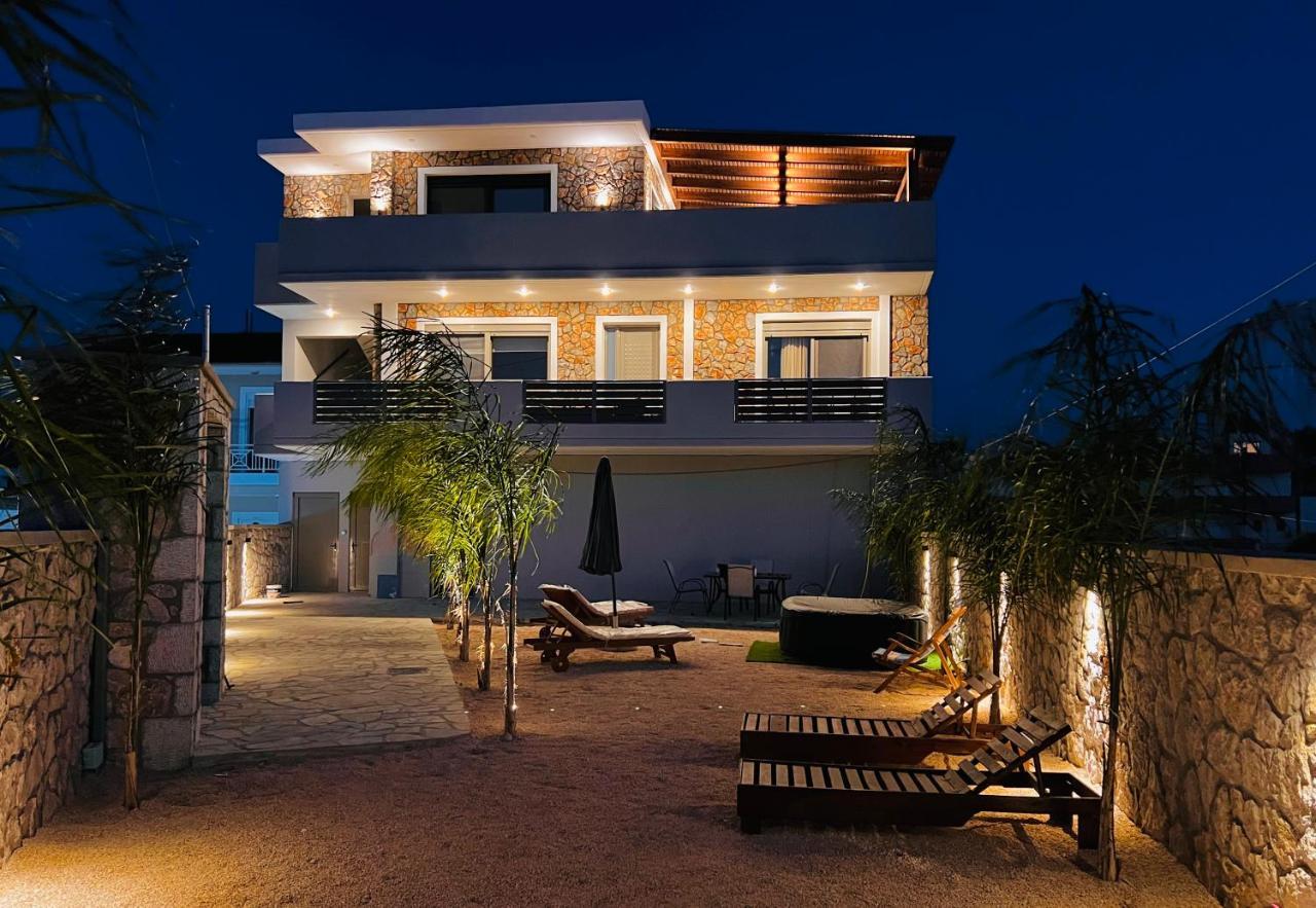 Odyssea Top View & Hot Jacuzzi Front Beach Kremasti  Exterior photo