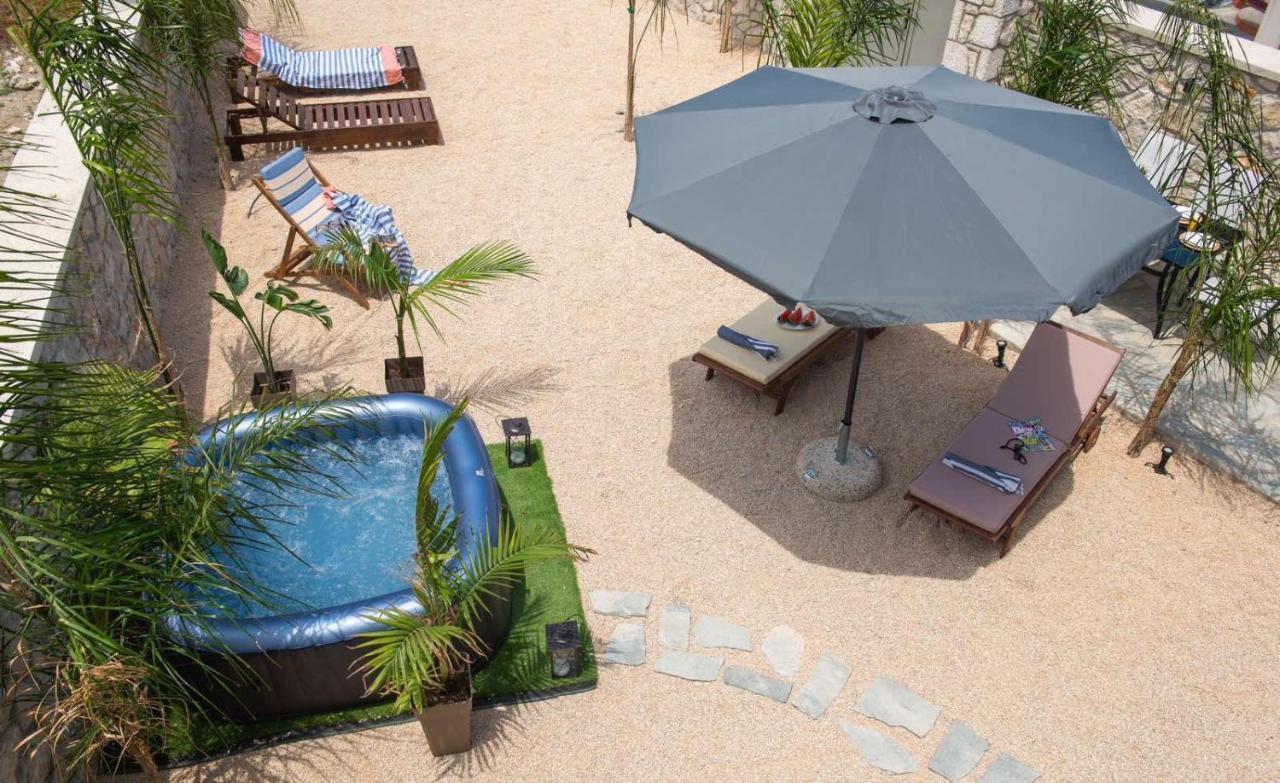 Odyssea Top View & Hot Jacuzzi Front Beach Kremasti  Exterior photo