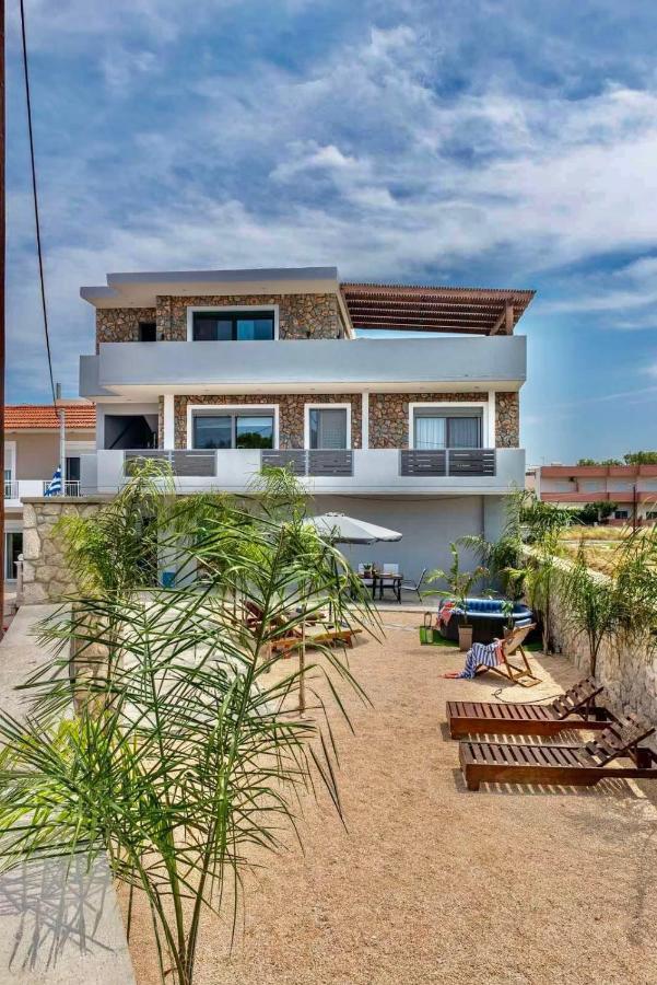Odyssea Top View & Hot Jacuzzi Front Beach Kremasti  Exterior photo